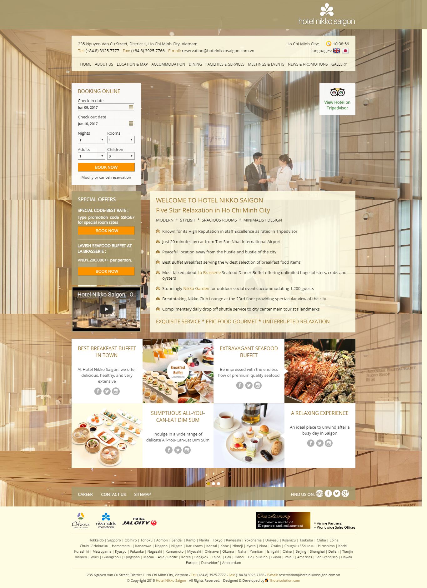 Thiết kế website Hotel Nikko Saigon đẹp, chuyên nghiệp chuẩn SEO